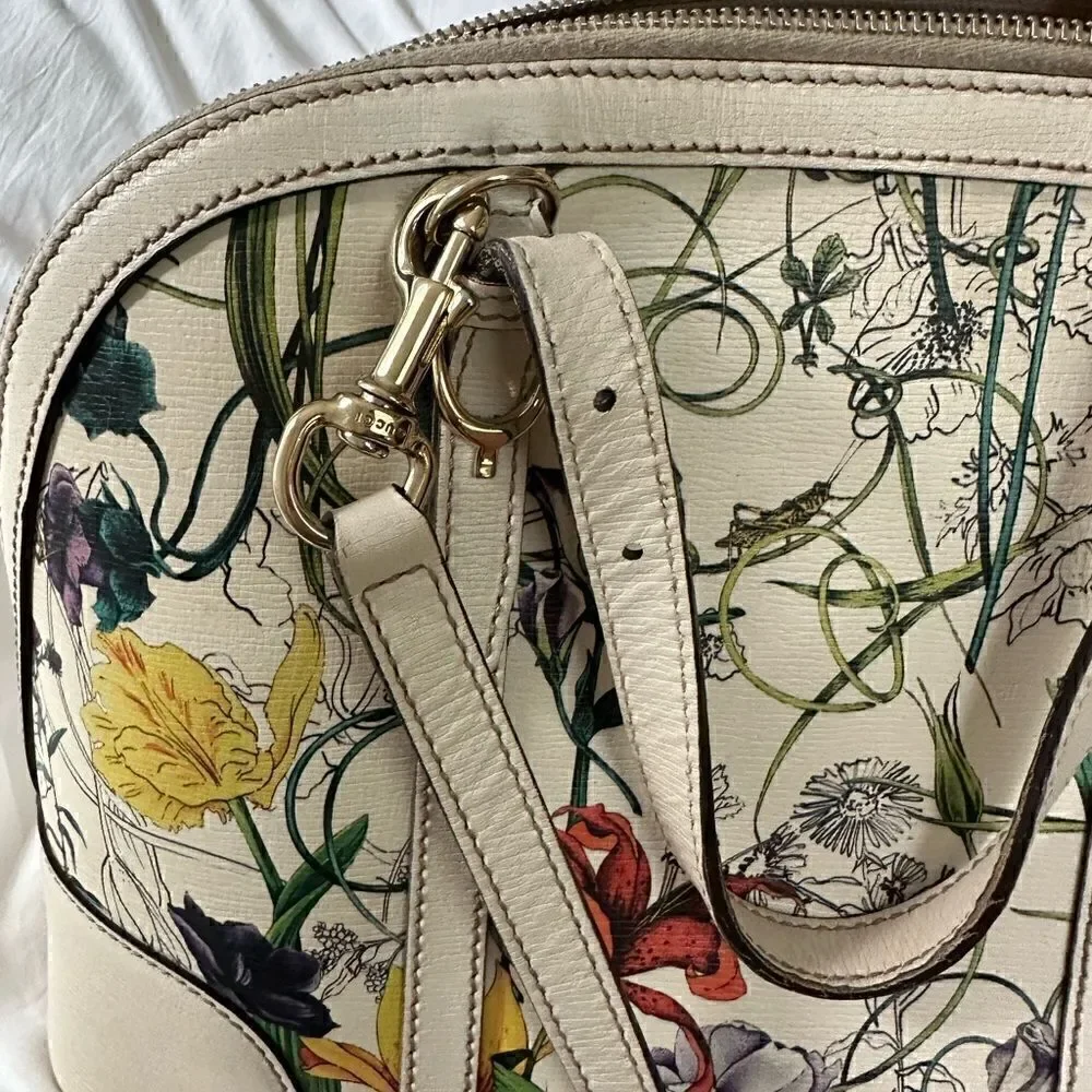 Gucci floral Dome tote with shoulder strap